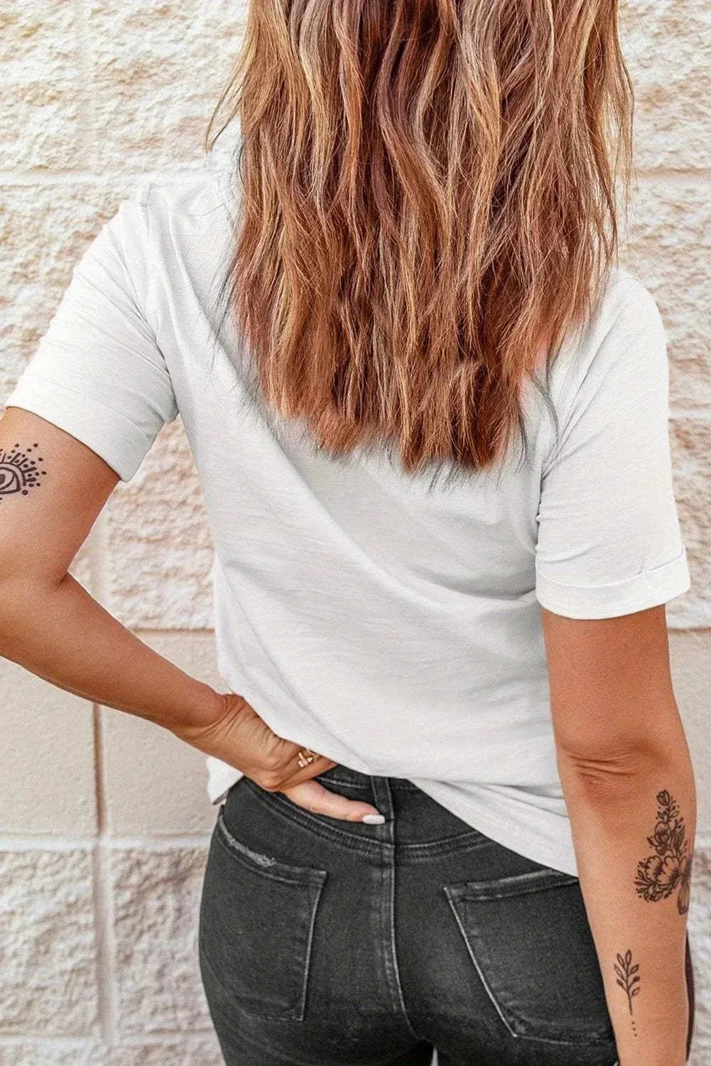 Letters and Angels Round Neck Women's T-shirt Short Sleeves Fashion Printed Half-sleeve Top Versatile & Simple Style