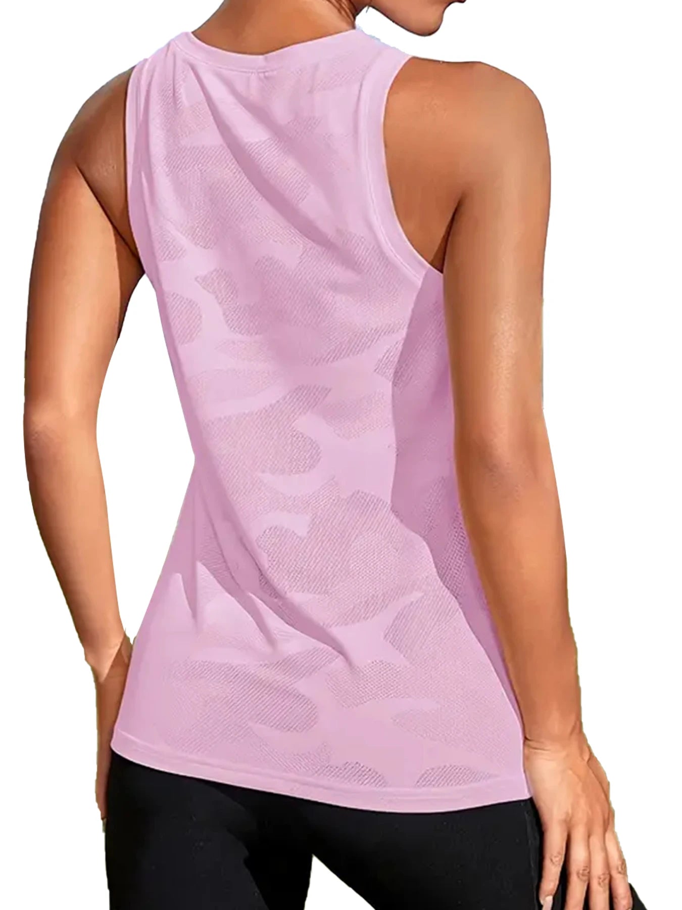 Tank Top Sleeveless Classic Neckline Comfortable Fit Regular Super Soft Mesh All Season Running Tennis Yoga For Women