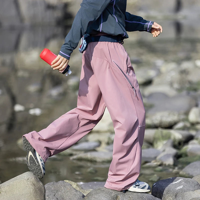 CHRLCK Waterproof Hiking Cargo Pants Men Women Breathable Fashion Cargo Pants Autumn Trousers Fishing Camping Pants Unisex